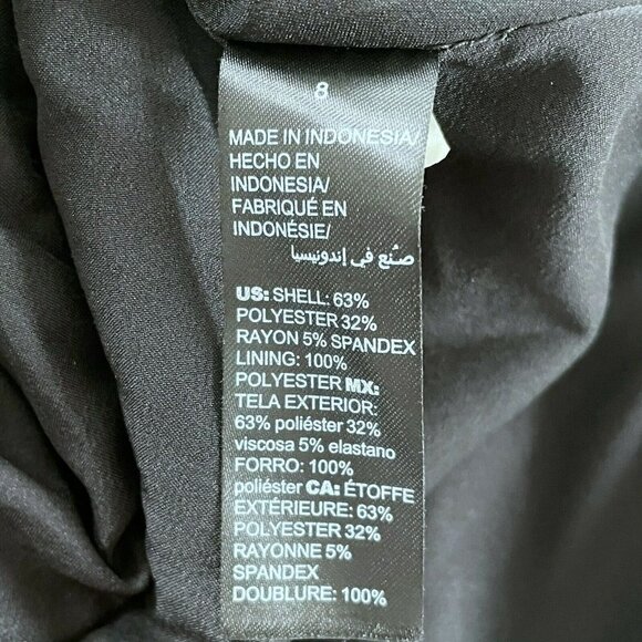 White House Black Market Black Single Button Blazer Notch Collar 8 - Picture 5 of 8